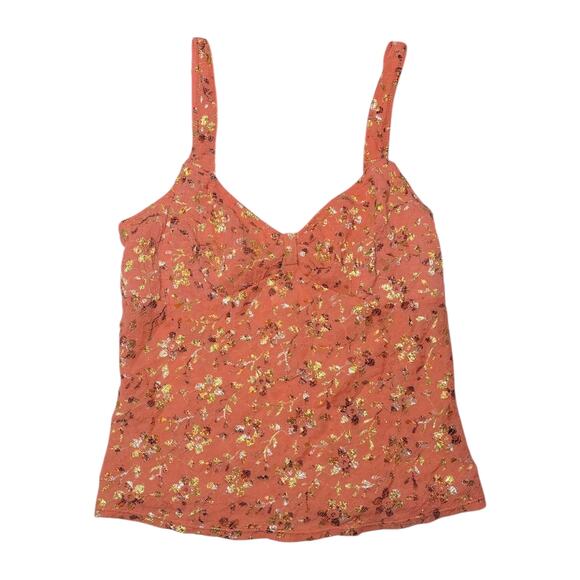 Free People Intimately Pucker Lace Bow Shimmer Tank Size Medium - Picture 1 of 4